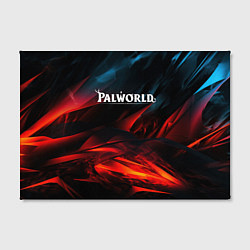 Холст прямоугольный Palworld логотип абстракт на темном фоне, цвет: 3D-принт — фото 2