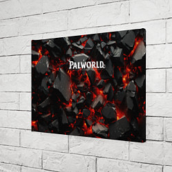 Холст прямоугольный Palworld логотип взрыв объемных камней, цвет: 3D-принт — фото 2