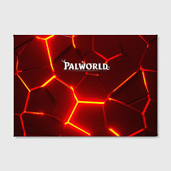 Холст прямоугольный Palworld логотип разлом красных плит, цвет: 3D-принт — фото 2