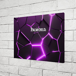 Холст прямоугольный Palworld логотип разлом фиолетовых плит, цвет: 3D-принт — фото 2