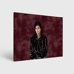 Картина прямоугольная Michael Jackson на бордовом фоне
