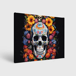 Картина прямоугольная Bright colors and a skull