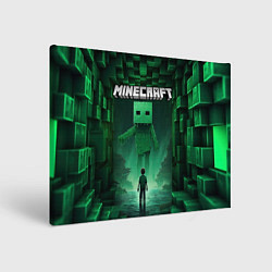 Холст прямоугольный Minecraft зеленый монстр, цвет: 3D-принт