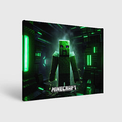 Холст прямоугольный Minecraft зеленый злой персонаж, цвет: 3D-принт