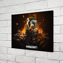 Холст прямоугольный Minecraft персонаж искры от огня, цвет: 3D-принт — фото 2