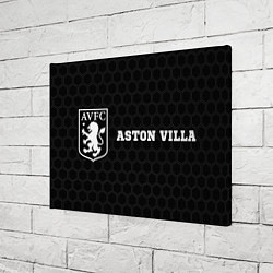 Холст прямоугольный Aston Villa sport на темном фоне по-горизонтали, цвет: 3D-принт — фото 2