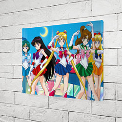 Холст прямоугольный Sailor Moon Усаги Ами Рей Макото Минако, цвет: 3D-принт — фото 2