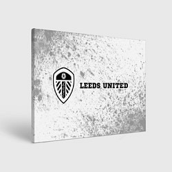 Холст прямоугольный Leeds United sport на светлом фоне по-горизонтали, цвет: 3D-принт