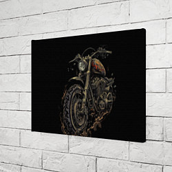 Холст прямоугольный Старый грязный мотоцикл, цвет: 3D-принт — фото 2
