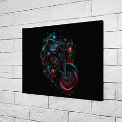 Холст прямоугольный Мотоцикл в стиле киберпанк, цвет: 3D-принт — фото 2