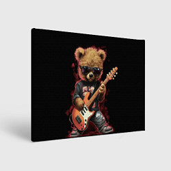 Картина прямоугольная Плюшевый медведь музыкант с гитарой
