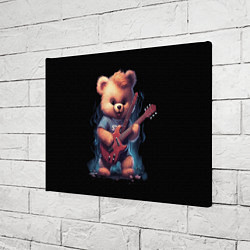 Холст прямоугольный Большой плюшевый медведь играет на гитаре, цвет: 3D-принт — фото 2