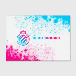 Холст прямоугольный Club Brugge neon gradient style по-горизонтали, цвет: 3D-принт — фото 2