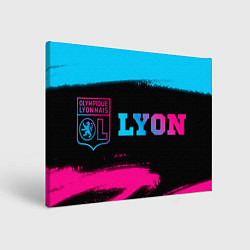Холст прямоугольный Lyon - neon gradient по-горизонтали, цвет: 3D-принт