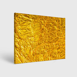 Картина прямоугольная Текстура золотой мятой поверхности