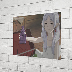 Холст прямоугольный Sousou no Frieren Фрирен ехидная улыбка, цвет: 3D-принт — фото 2