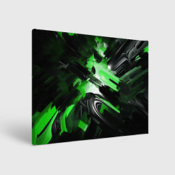 Картина прямоугольная Green dark abstract geometry style