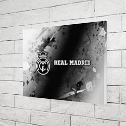 Холст прямоугольный Real Madrid sport на темном фоне по-горизонтали, цвет: 3D-принт — фото 2