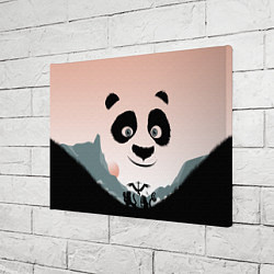 Холст прямоугольный Силуэт кунг фу панда, цвет: 3D-принт — фото 2