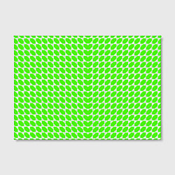 Холст прямоугольный Зелёные лепестки шестиугольники, цвет: 3D-принт — фото 2