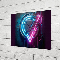 Холст прямоугольный Neon geometric abstraction - ai art, цвет: 3D-принт — фото 2