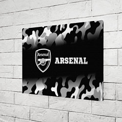 Холст прямоугольный Arsenal sport на темном фоне по-горизонтали, цвет: 3D-принт — фото 2
