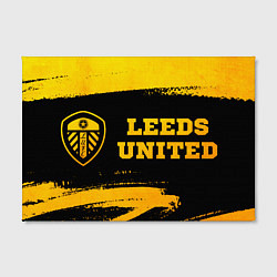Холст прямоугольный Leeds United - gold gradient по-горизонтали, цвет: 3D-принт — фото 2