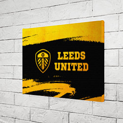 Холст прямоугольный Leeds United - gold gradient по-горизонтали, цвет: 3D-принт — фото 2