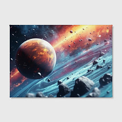 Холст прямоугольный Объемный космос и планеты, цвет: 3D-принт — фото 2