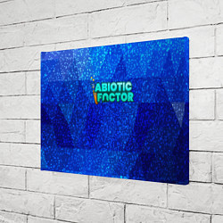 Холст прямоугольный Abiotic Factor logo blue neon, цвет: 3D-принт — фото 2