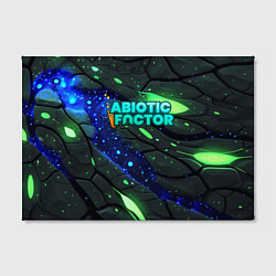 Холст прямоугольный Abiotic Factor logo bright neon, цвет: 3D-принт — фото 2