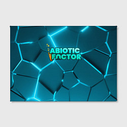 Холст прямоугольный Abiotic Factor logo neon, цвет: 3D-принт — фото 2