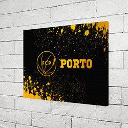 Холст прямоугольный Porto - gold gradient по-горизонтали, цвет: 3D-принт — фото 2