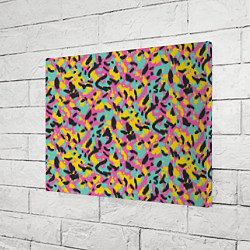 Холст прямоугольный Пиксельный камуфляжный паттерн в неоновых цветах, цвет: 3D-принт — фото 2