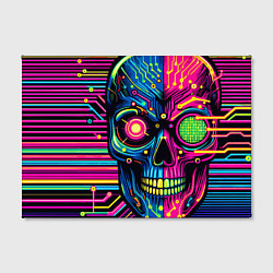 Холст прямоугольный Pop art skull - ai art, цвет: 3D-принт — фото 2