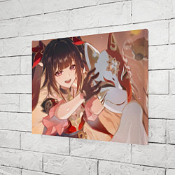 Холст прямоугольный Honkai Star Rail Sparkle and kitsune mask, цвет: 3D-принт — фото 2