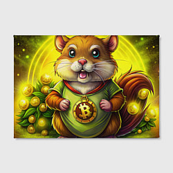 Холст прямоугольный Крипто-хомяк, цвет: 3D-принт — фото 2