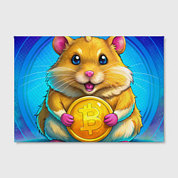 Холст прямоугольный Хомячок и коины, цвет: 3D-принт — фото 2