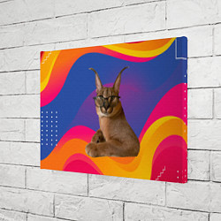Холст прямоугольный Мем кот Шлепа, цвет: 3D-принт — фото 2
