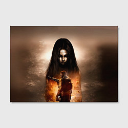 Холст прямоугольный Альма Вейд Fear город и герой, цвет: 3D-принт — фото 2