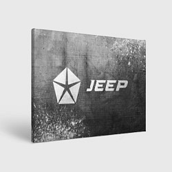 Холст прямоугольный Jeep - grey gradient по-горизонтали, цвет: 3D-принт