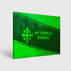 Холст прямоугольный My Chemical Romance - green gradient по-горизонтал, цвет: 3D-принт