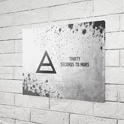 Холст прямоугольный Thirty Seconds to Mars - white gradient по-горизон, цвет: 3D-принт — фото 2
