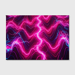 Холст прямоугольный Pink lightnings - ai art fantasy, цвет: 3D-принт — фото 2