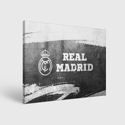 Холст прямоугольный Real Madrid - grey gradient по-горизонтали, цвет: 3D-принт