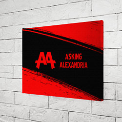 Холст прямоугольный Asking Alexandria - red gradient по-горизонтали, цвет: 3D-принт — фото 2