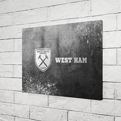 Холст прямоугольный West Ham - grey gradient по-горизонтали, цвет: 3D-принт — фото 2