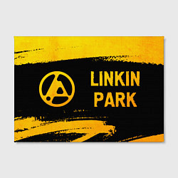 Холст прямоугольный Linkin Park 2024 - gold gradient по-горизонтали, цвет: 3D-принт — фото 2