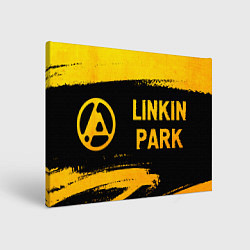 Холст прямоугольный Linkin Park 2024 - gold gradient по-горизонтали, цвет: 3D-принт