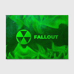 Холст прямоугольный Fallout - green gradient по-горизонтали, цвет: 3D-принт — фото 2